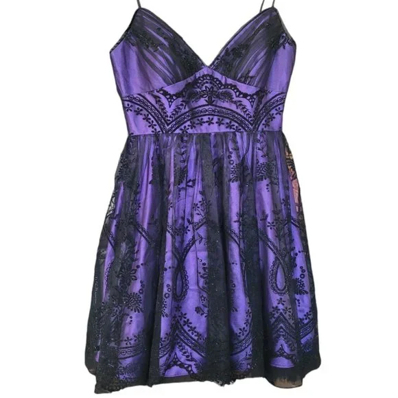 chinese dress ladies Unique Purple Black Ball Gown Wedding Dress October Size 6 / Purple/Black main image 0